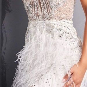 Jovani Feather Dress